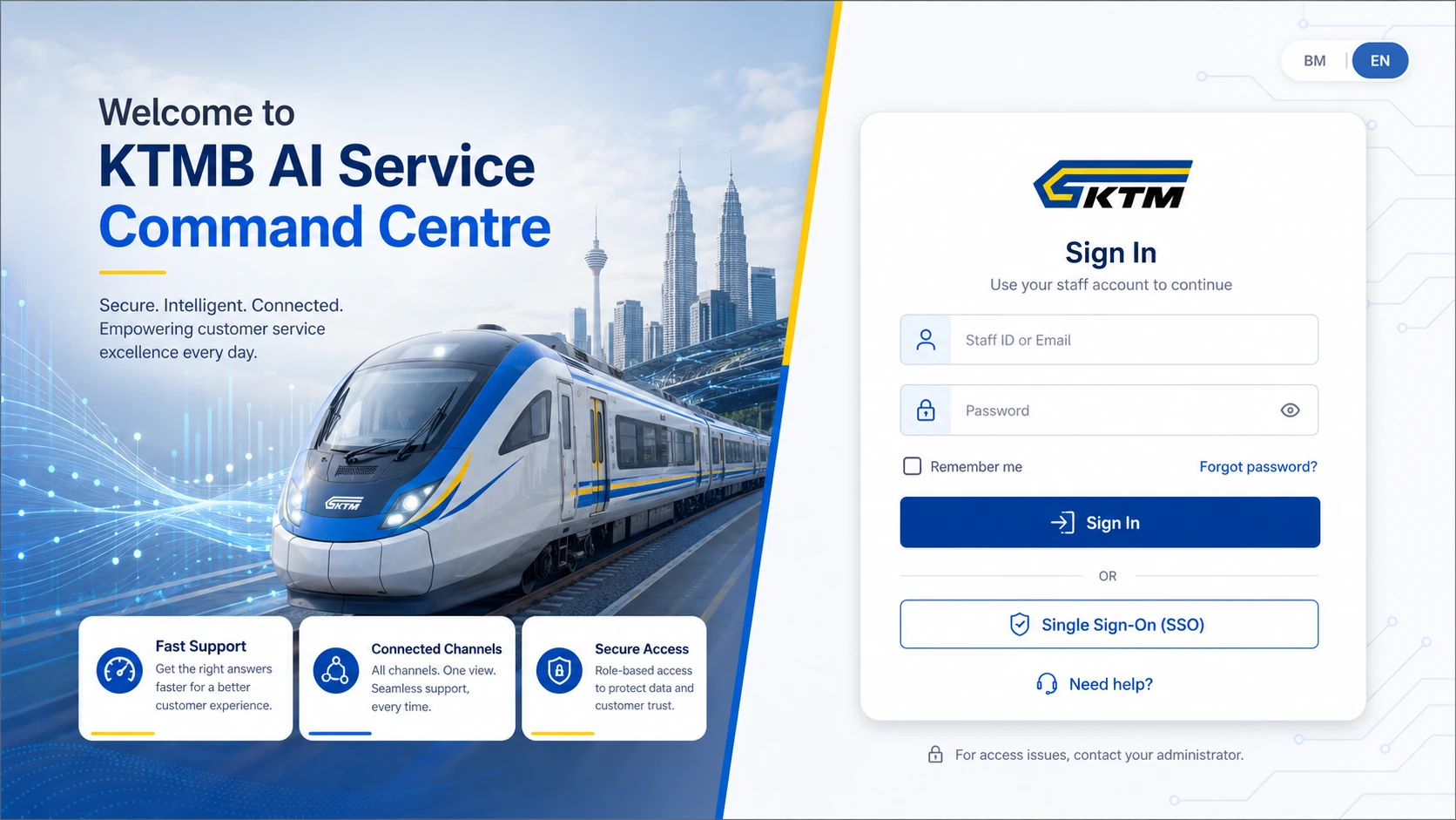 KTMB AI service login