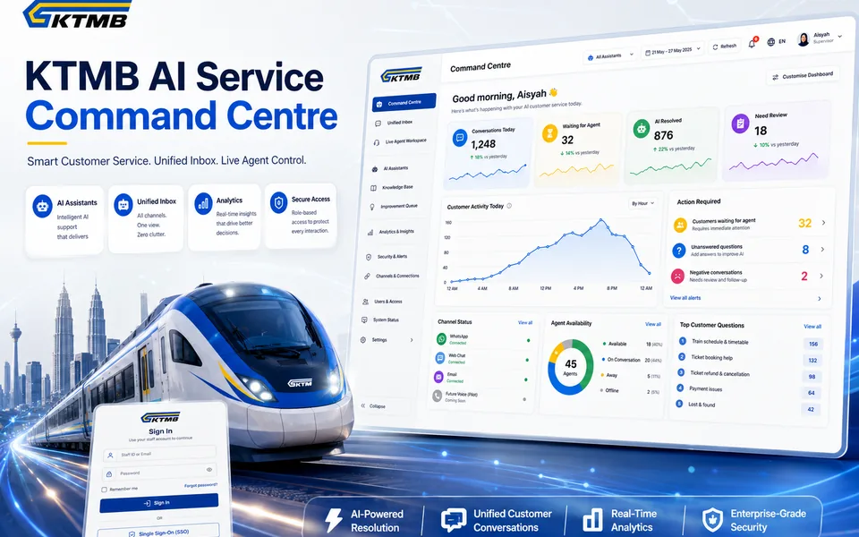 KTMB AI customer service command centre