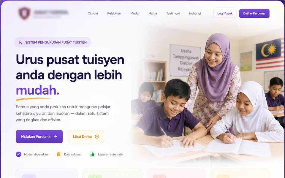 Tuition management system interface