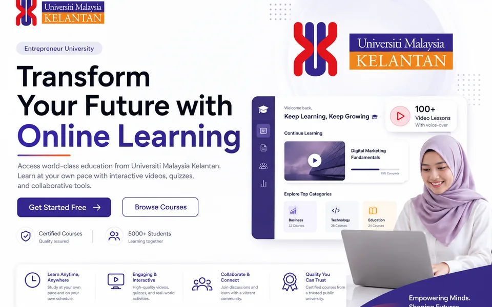 UMK Online Distance Learning student dashboard